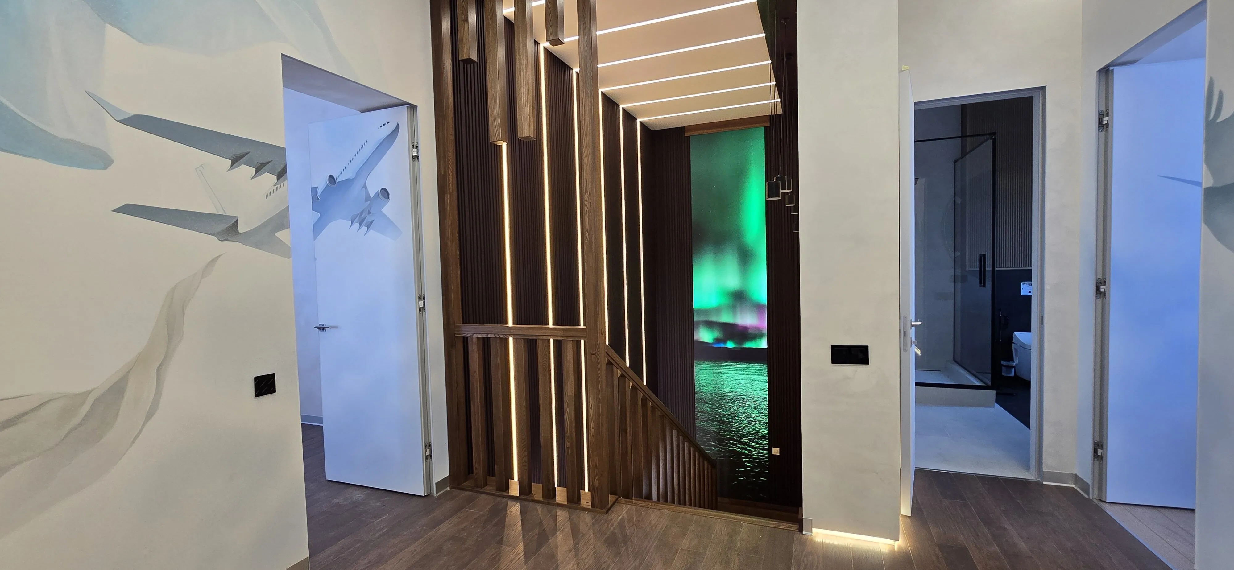 LED-экран видеоэкран для дома со встроенной акустикой и саундбаром 