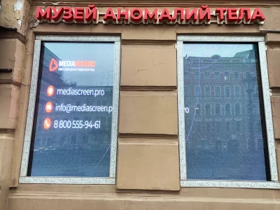 Видеоэкран в витрину музея